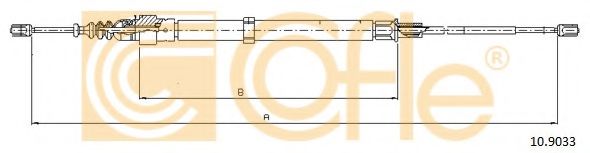 COFLE - 10.9033 - Трос, стояночная тормозная система (Тормозная система)