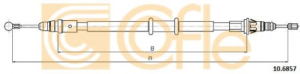 COFLE - 10.6857 - Трос, стояночная тормозная система (Тормозная система)