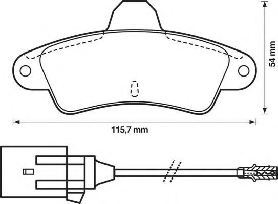 BENDIX - 571755X - Комплект тормозных колодок, дисковый тормоз