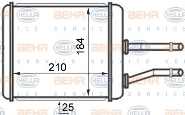 HELLA - 8FH 351 024-421 - Теплообменник, отопление салона (Отопление / вентиляция)