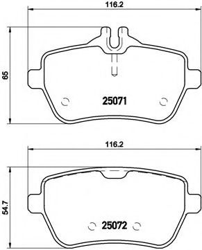 BREMBO - P 50 103 - Комплект тормозных колодок, дисковый тормоз (Тормозная система)