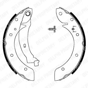 DELPHI - LS1716 - Комплект тормозных колодок (Тормозная система)