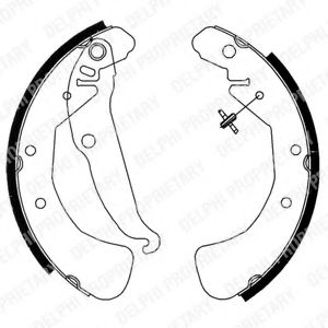 DELPHI - LS1729 - Комплект тормозных колодок (Тормозная система)