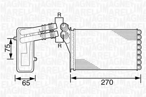 MAGNETI MARELLI - 350218224000 - Теплообменник, отопление салона (Отопление / вентиляция)