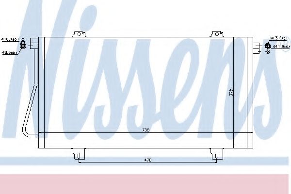 NISSENS - 94989 - Конденсатор, кондиционер (Кондиционер)