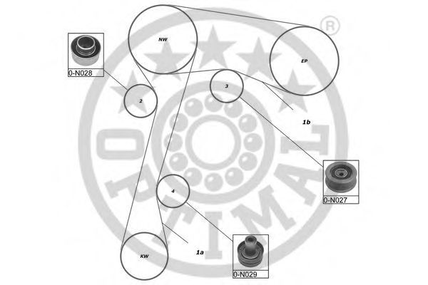 OPTIMAL - SK-1097 - Комплект ремня ГРМ (Ременный привод)
