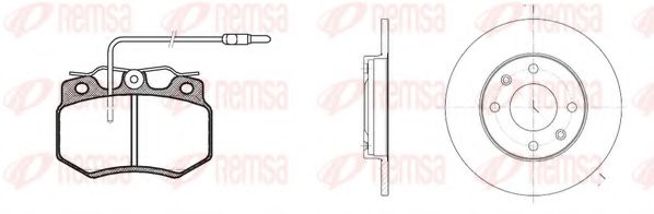 REMSA - 8170.01 - Комплект тормозов, дисковый тормозной механизм (Тормозная система)