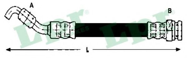 LPR - 6T48074 - Тормозной шланг (Тормозная система)