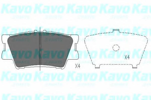 KAVO PARTS - KBP-9086 - Комплект тормозных колодок, дисковый тормоз (Тормозная система)