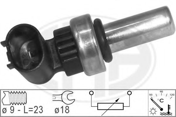 ERA - 330757 - Датчик, температура охлаждающей жидкости (Система накаливания)