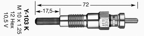 NGK - 6325 - Свеча накаливания (Система накаливания)