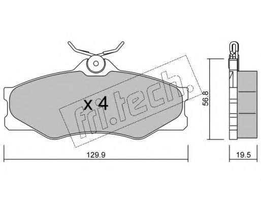FRI.TECH. - 652.0 - Комплект тормозных колодок, дисковый тормоз (Тормозная система)