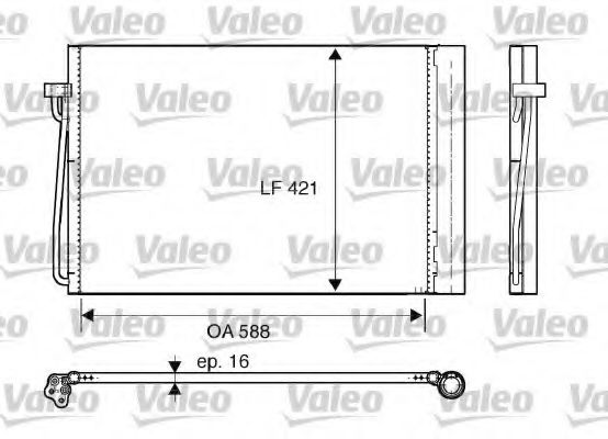 VALEO - 817850 - Конденсатор, кондиционер (Кондиционер)