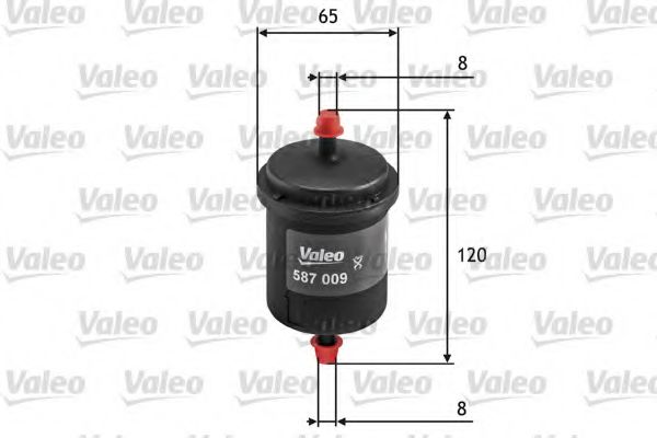 VALEO - 587009 - Топливный фильтр (Система подачи топлива)