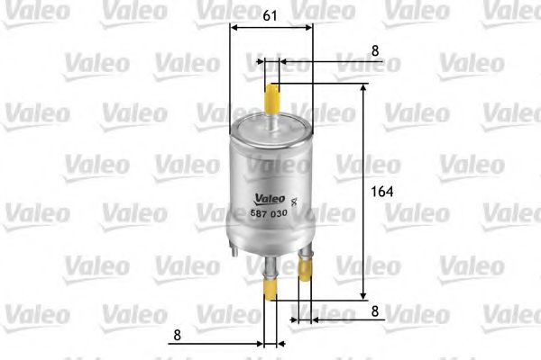 VALEO - 587030 - Топливный фильтр (Система подачи топлива)