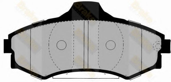 BRAKE ENGINEERING - PA1354 - Комплект тормозных колодок, дисковый тормоз (Тормозная система)