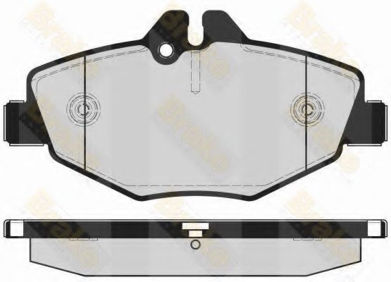 BRAKE ENGINEERING - PA1634 - Комплект тормозных колодок, дисковый тормоз (Тормозная система)