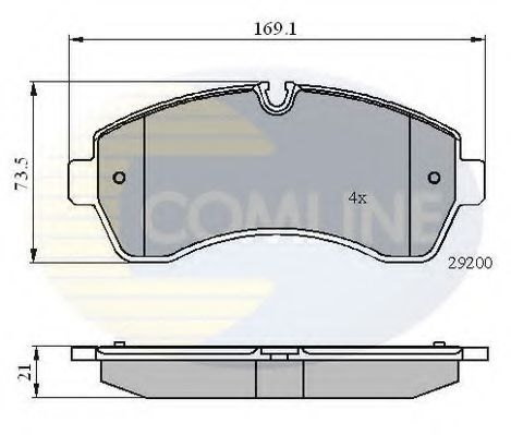 COMLINE - CBP01569 - Комплект тормозных колодок, дисковый тормоз (Тормозная система)