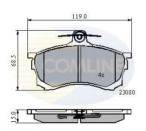 COMLINE - CBP3452 - Комплект тормозных колодок, дисковый тормоз (Тормозная система)