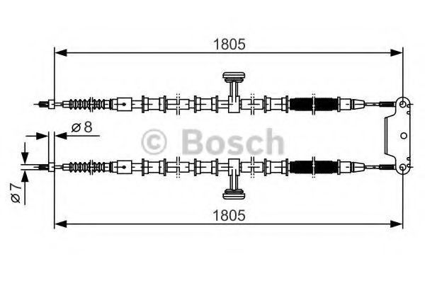 BOSCH - 1 987 477 907 - Трос, стояночная тормозная система (Тормозная система)