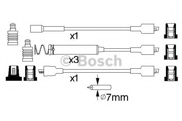 BOSCH - 0 986 356 800 - Комплект проводов зажигания (Система зажигания)