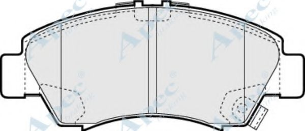 APEC BRAKING - PAD1140 - Комплект тормозных колодок, дисковый тормоз (Тормозная система)