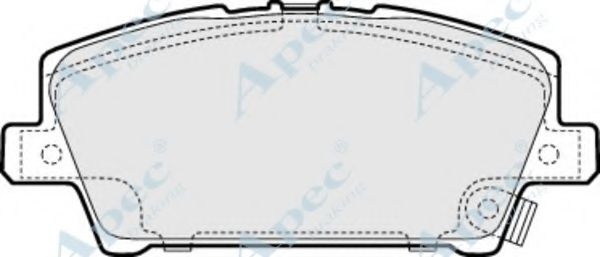 APEC BRAKING - PAD1538 - Комплект тормозных колодок, дисковый тормоз (Тормозная система)