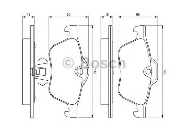 BOSCH - 0 986 424 652 - Комплект тормозных колодок, дисковый тормоз (Тормозная система)