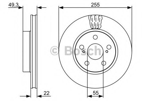 BOSCH - 0 986 479 564 - Тормозной диск (Тормозная система)