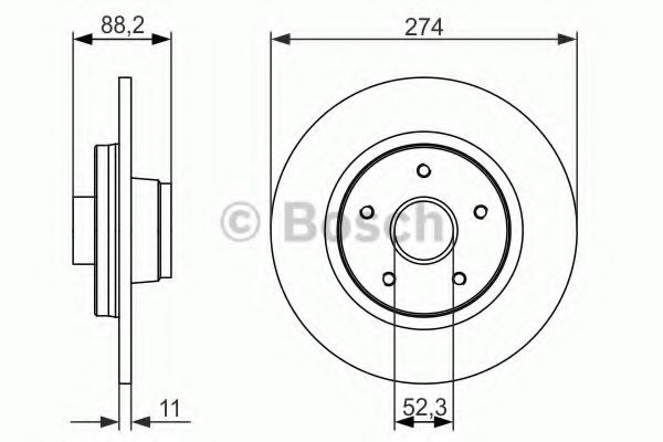 BOSCH - 0 986 479 695 - Тормозной диск (Тормозная система)