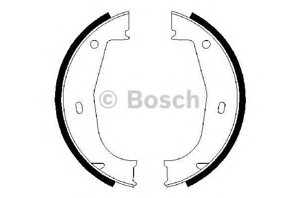 BOSCH - 0 986 487 520 - Комплект тормозных колодок, стояночная тормозная система (Тормозная система)