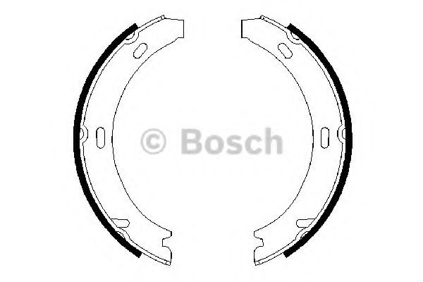 BOSCH - 0 986 487 647 - Комплект тормозных колодок, стояночная тормозная система (Тормозная система)