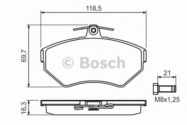 BOSCH - 0 986 494 010 - Комплект тормозных колодок, дисковый тормоз (Тормозная система)