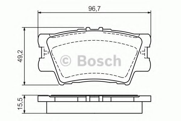 BOSCH - 0 986 494 154 - Комплект тормозных колодок, дисковый тормоз (Тормозная система)