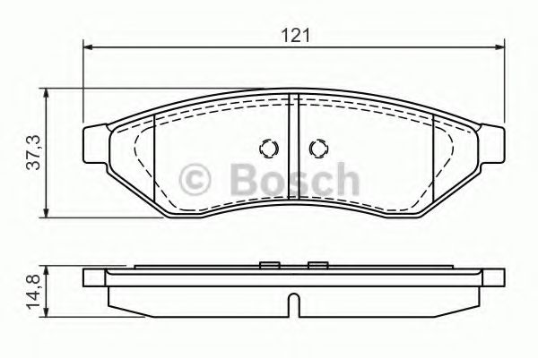 BOSCH - 0 986 494 172 - Комплект тормозных колодок, дисковый тормоз (Тормозная система)