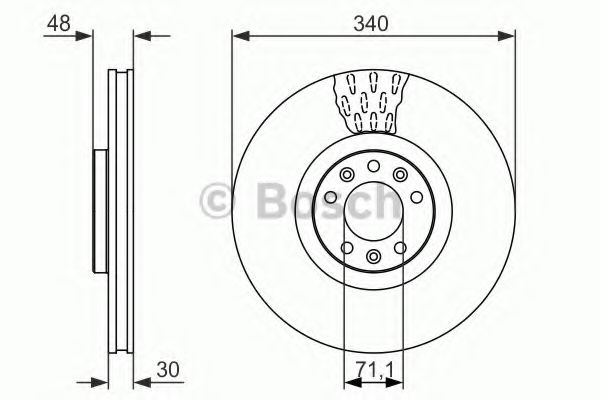 BOSCH - 0 986 479 092 - Тормозной диск (Тормозная система)