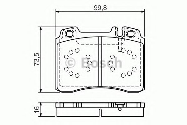 BOSCH - 0 986 495 057 - Комплект тормозных колодок, дисковый тормоз (Тормозная система)