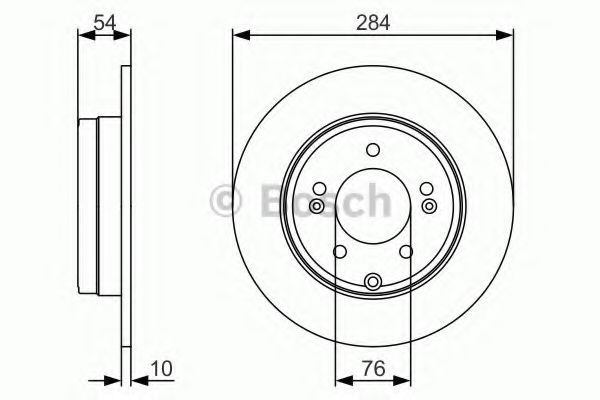 BOSCH - 0 986 479 A45 - Тормозной диск (Тормозная система)