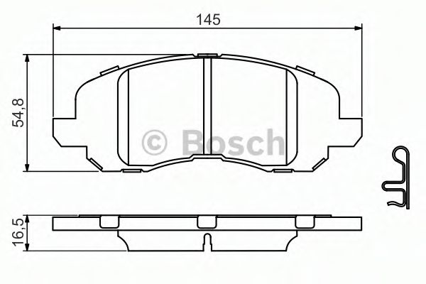 BOSCH - 0 986 494 575 - Комплект тормозных колодок, дисковый тормоз (Тормозная система)