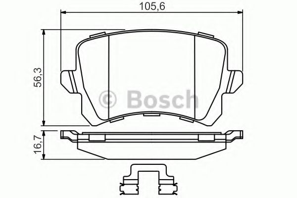 BOSCH - 0 986 494 626 - Комплект тормозных колодок, дисковый тормоз (Тормозная система)