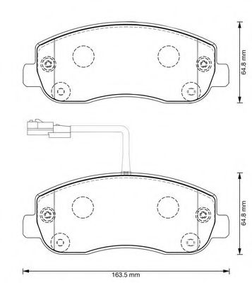 BENDIX - 573357B - Комплект тормозных колодок, дисковый тормоз