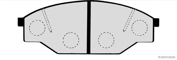 HERTH+BUSS JAKOPARTS - J3602040 - Комплект тормозных колодок, дисковый тормоз