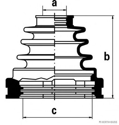 HERTH+BUSS JAKOPARTS - J2882006 - Комплект пылника, приводной вал (Привод колеса)