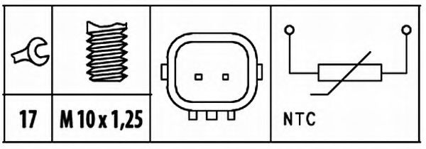 HELLA - 6PT 009 309-421 - Датчик, температура охлаждающей жидкости (Охлаждение)