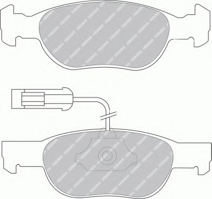 FERODO - FDB1040B - Комплект тормозных колодок, дисковый тормоз (Тормозная система)