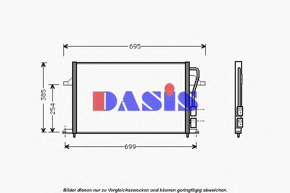 AKS DASIS - 092240N - Конденсатор, кондиционер (Кондиционер)