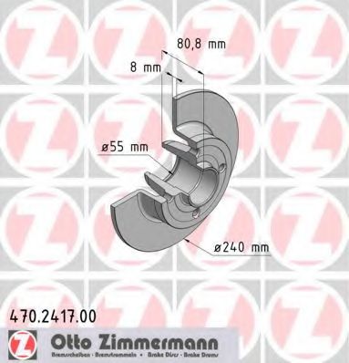 ZIMMERMANN - 470.2417.00 - Тормозной диск (Тормозная система)