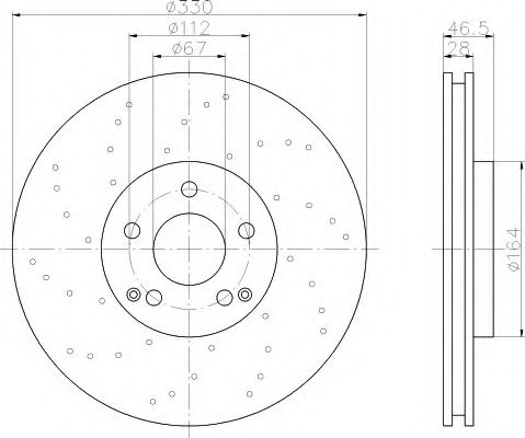 HELLA - 8DD 355 109-401 - Тормозной диск (Тормозная система)