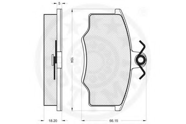 OPTIMAL - 12054 - Комплект тормозных колодок, дисковый тормоз