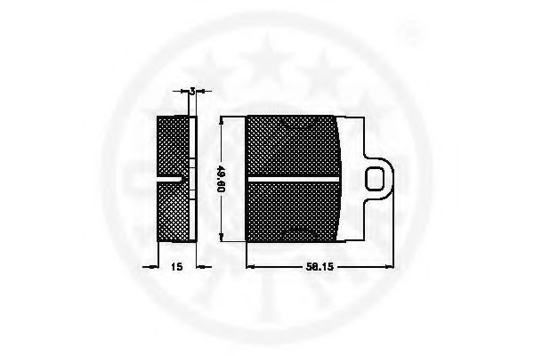 OPTIMAL - 2195 - Комплект тормозных колодок, дисковый тормоз